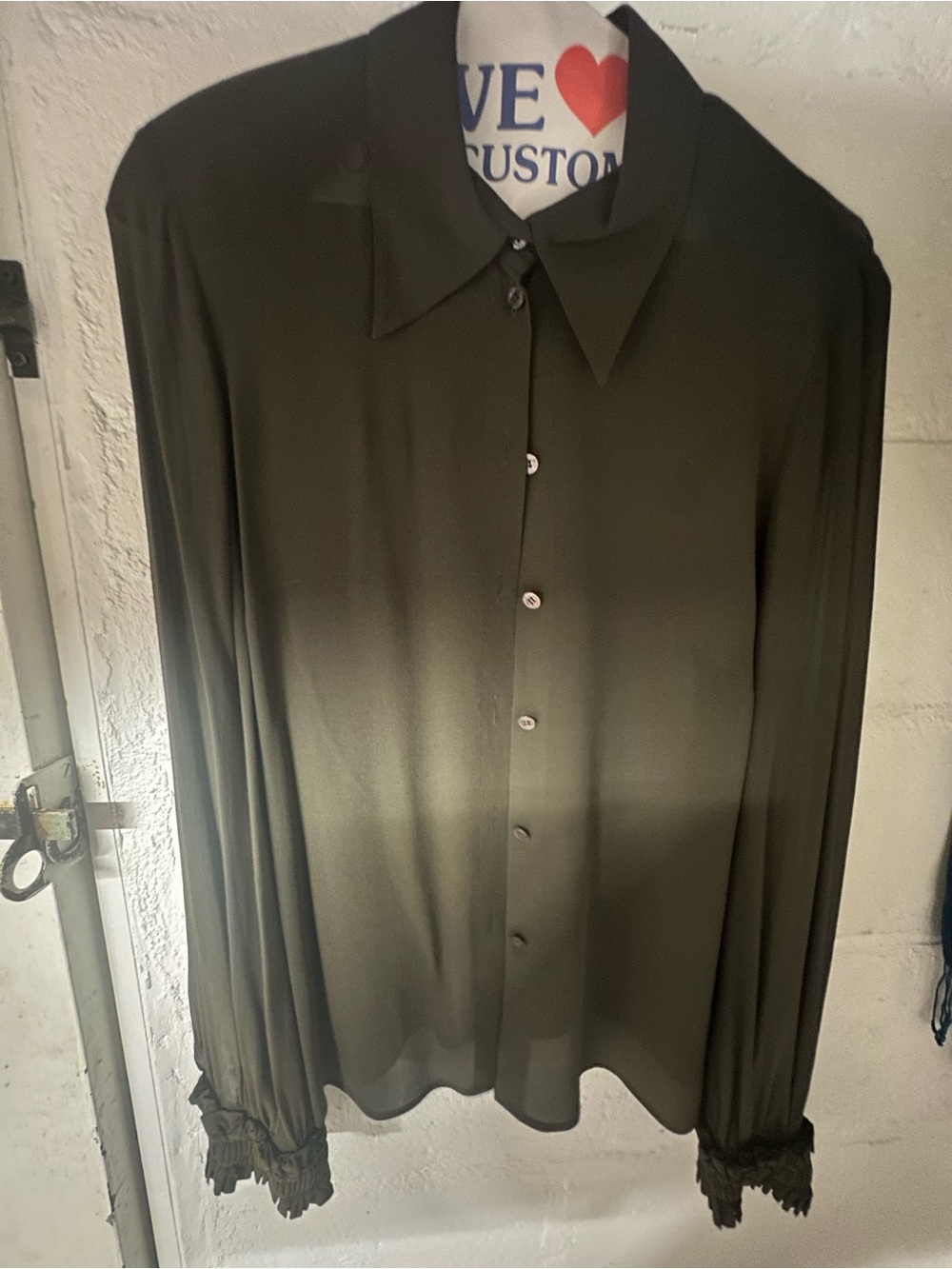 Escada Black Garment with Red Logo Label